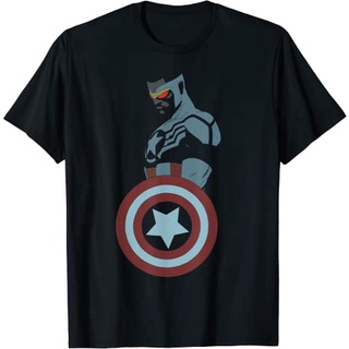 เสื้อยืดผ้าฝ้ายพิมพ์ลายแฟชั่น เสื้อยืดแขนสั้น พิมพ์ลาย Marvel Avengers Sam Wilson Captain America นําเข้า สําหรับเด็กผู้