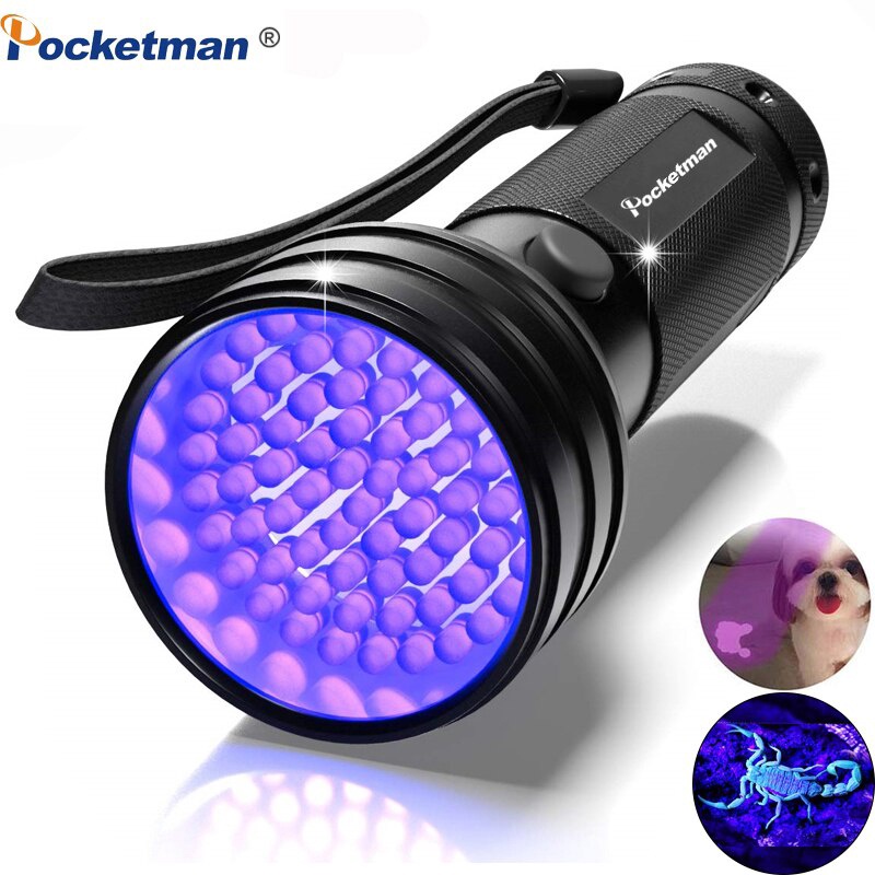 51 LED UV Torch 395nm Ultraviolet Flashlight Blacklight Pet Urine Stain Detector