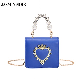 Jasmin Noir กระเป๋าถือ กระเป๋าสะพายไหล่ สะพายข้าง หนัง PU มีสายโซ่คล้อง สําหรับสตรี