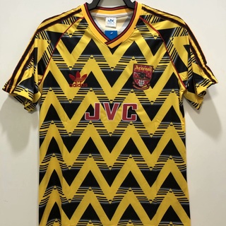 เสื้อกีฬาแขนสั้น ลายทีมชาติฟุตบอล Arsenal Away 91 93 คุณภาพสูง AAA