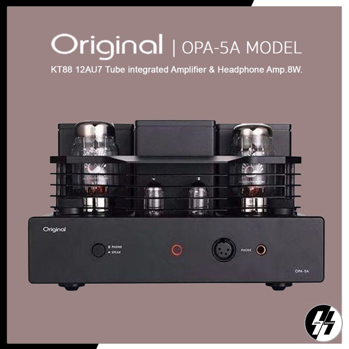 แอมป์หลอด-แอมป์หูฟัง  | Original -  OPA-5A (KT88) | Vacuum Tube 12AU7 X2, KT88x2 - 8W. (RMS) (โปรดเช