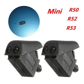 หัวฉีดที่ปัดน้ําฝน สีดํา สําหรับ Mini Cooper R50 R Windshield Washer Nozzle