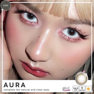 (COD) คอนแทคเลนส์ AURA - GRAY สีเทาละมุน