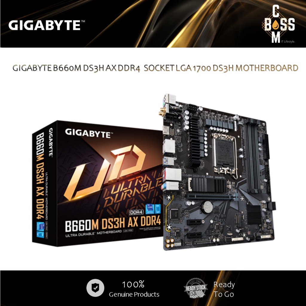 GIGABYTE B660M DS3H AX DDR4 SOCKET LGA 1700 DS3H MOTHERBOARD