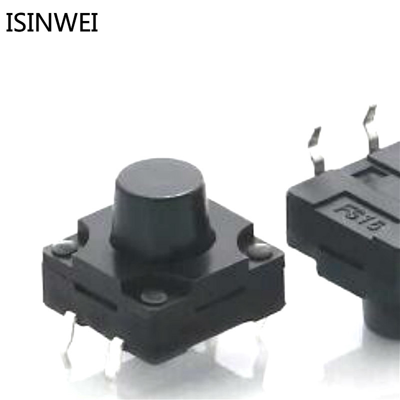 สวิตช์กดติดปล่อยดับ กันน้ำ 12x12x6/7/7.5/8/8.5/9/9.5/10//10.5/11/12มม.DIP 4pin 10ชิ้น – โปรปัง
