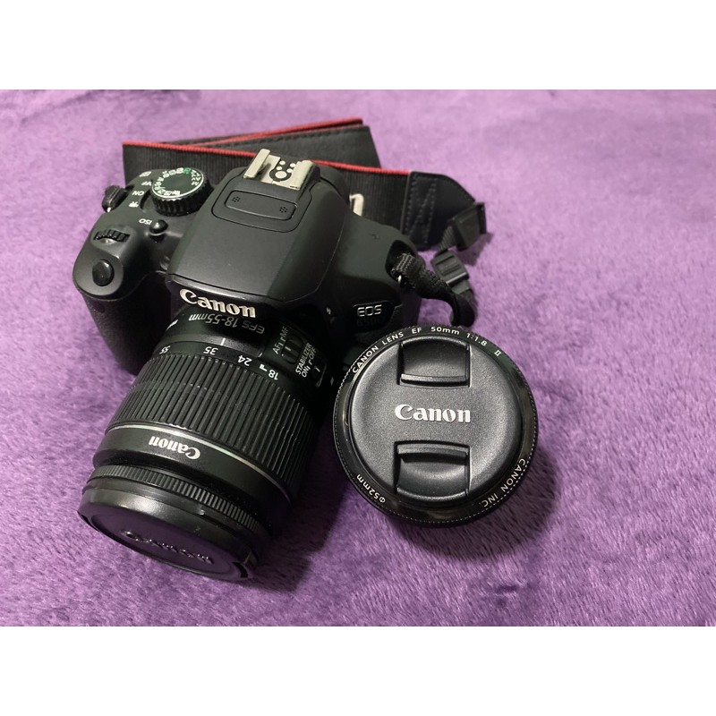 กล้อง canon 650d มือสองพร้อมเลนส์+เลนส์f/1.8 พร้อมอุปกรณ์และกล่อง
