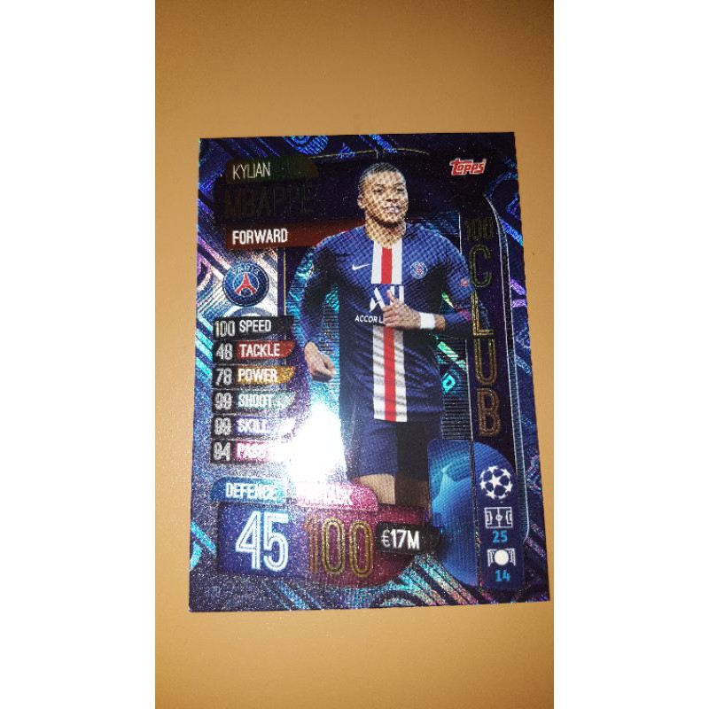 Match Attax 19/20 Kylian Mbappe 100 Club