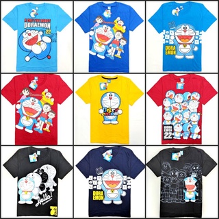 Tee เสื้อยืดสีขาว ลดราคาพิเศษ อก36" เสื้อยืดเด็กโต โดเรม่อน Doraemon ลิขสิทธิ์แท้เสื้อยืดอินเทรนด์