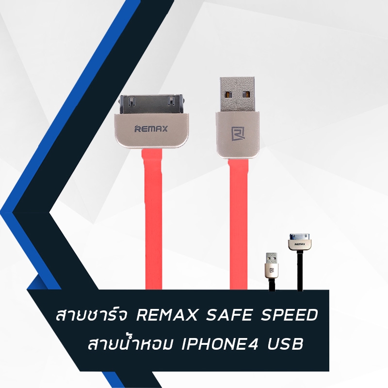 สายชาร์จ REMAX SAFE SPEED สายน้ำหอม IPHONE4 USB