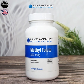 เมทิล โฟเลต Lake Avenue® Methyl Folate 800 mcg 120 Veggie Capsules วิตามิน บี Vitamin B กรดโฟลิค Folic acid