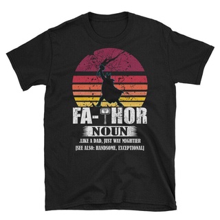 Oversize เสื้อยืดพิมพ์ลาย Fathor Definition Fa-Thor Like Dad Just Way Mightier Hero สไตล์วินเทจสําหรับผู้ชาย เสื้อยืด