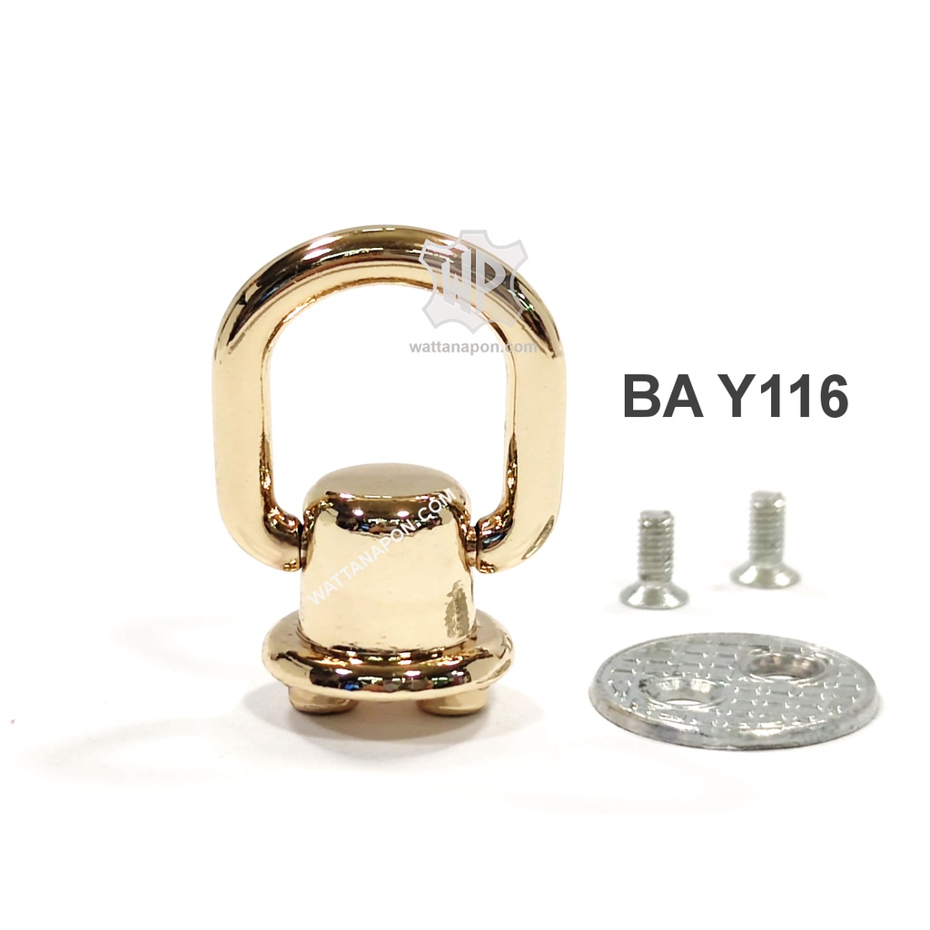 BA Y116  หมุดต่อห่วง สำหรับใช้ต่อกับสายกระเป๋า 2ชิ้น Studs Rivets D-Ring Head Button Stud, 2pc. - รูปที่ 3