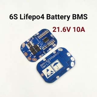 BMS 6S 10A 19.2V 21.6V  LiFePO4 32650 32700 BMS แบตเตอรี่ลิเธียมเหล็กป้องกันบอร์ด