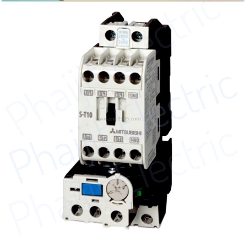MITSUBISHI แม็กเนติก MSO-T10KP พร้อมโอเวอร์โหลด มิตซูบิชิ AC380-440V Magnetic Contactor Motor Starte