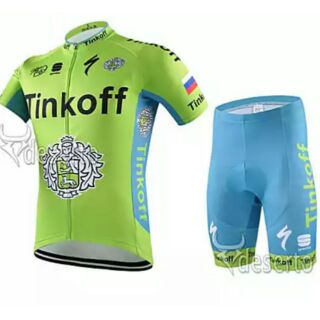 ชุดปั่นจักรยาน TINKOFF เขียวฟ้า