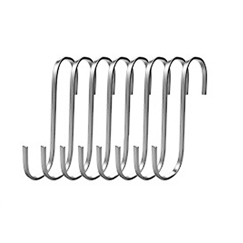 ห้องครัวสแตนเลสตะขอรูปตัว S ผนังมัลติฟังก์ชั่นหลังประตูตู้เสื้อผ้าโลหะเล็บฟรีตะขอขนาดใหญ่ตะขอรูปตัว 