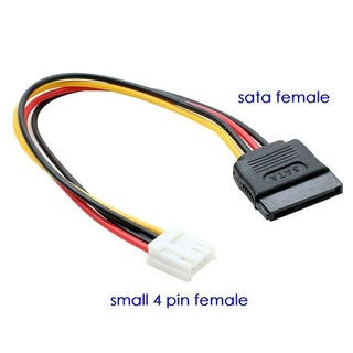 Mini 4pin Floppy FDD Female (SP4) to SATA 15pin Female Power Adapter Cable