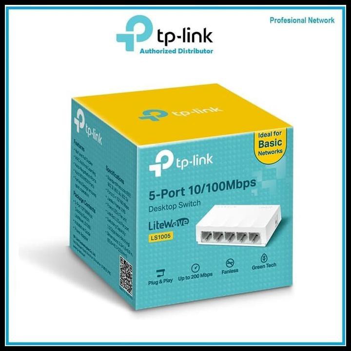 ﹊☍❀Tp-Link Ls 1005 Tplink 5 พอร์ต 10 / 100mbps สวิทช์ฮับตั้งโต๊ะ - Ls1005