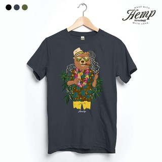 ส่งไว!! ส่งฟรี!! เสื้อยืดอย่างดี Stonerdays Hemp T-Shirt | Bear On Vacation ของแท้ T-shirt มาใหม่ สายสวยคลาสิก เสื้อนุ่ม