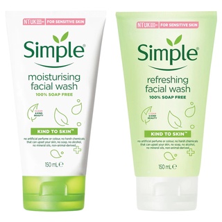 Simple Facial Wash Moisturising / Refreshing 150 ml. เจลล้างหน้า ผิวแพ้ง่าย