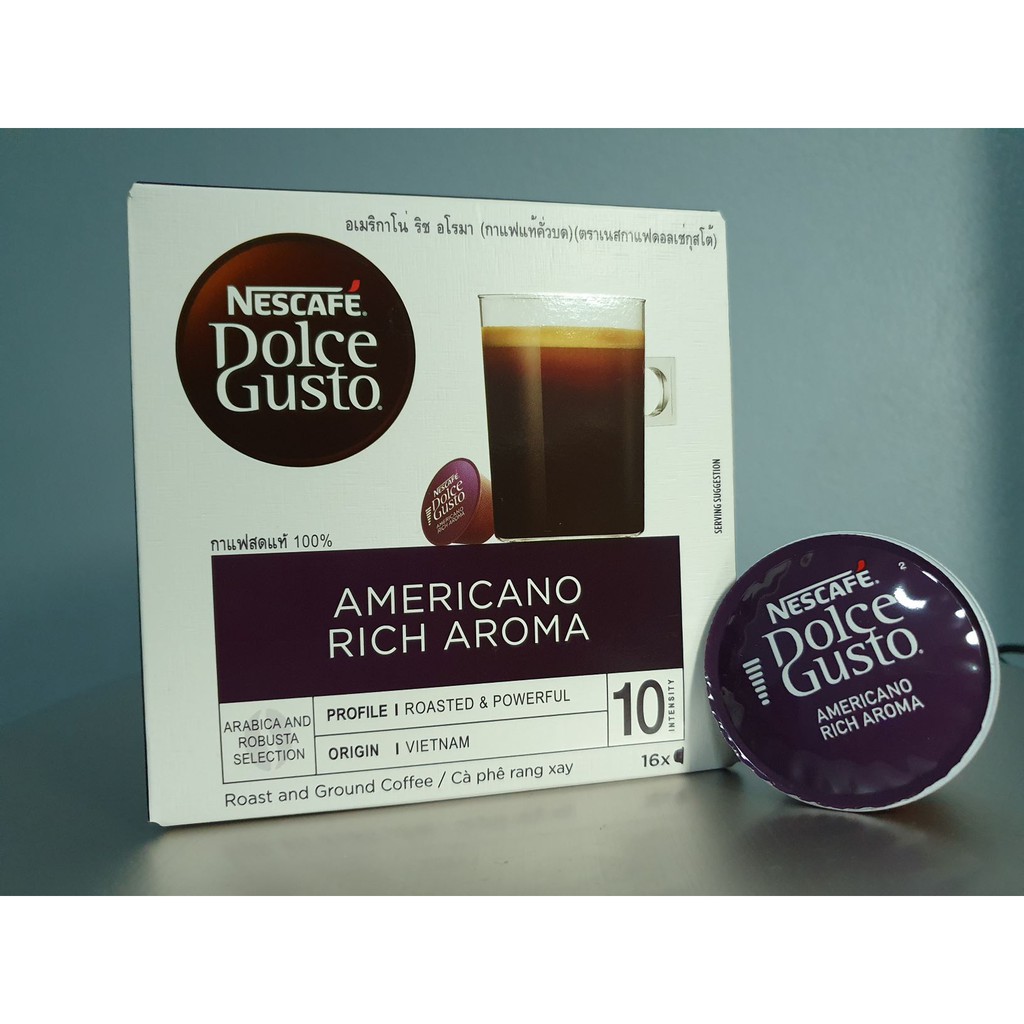แคปซูลกาแฟ Dolce Gusto : Americano Rich Aroma (แบ่งขาย)