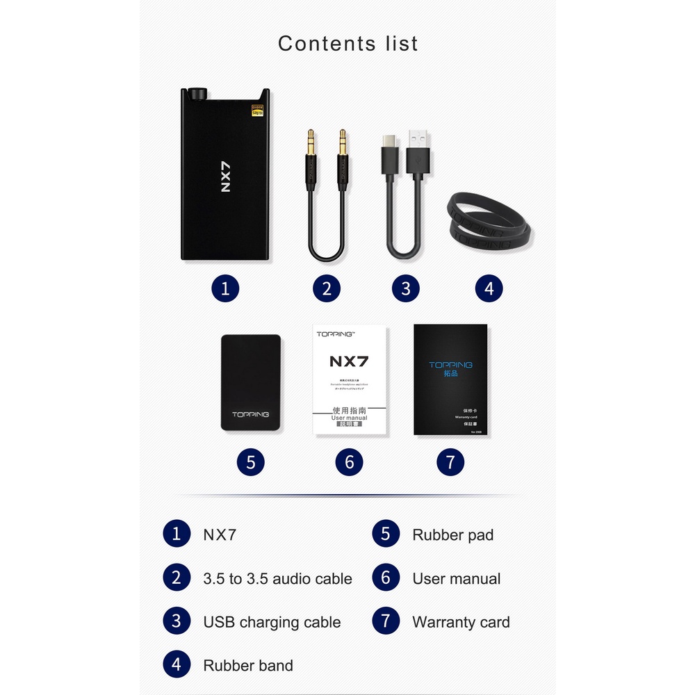 [-ประกันศูนย์ไทย-] TOPPING NX7 Amp พกพา ของแท้