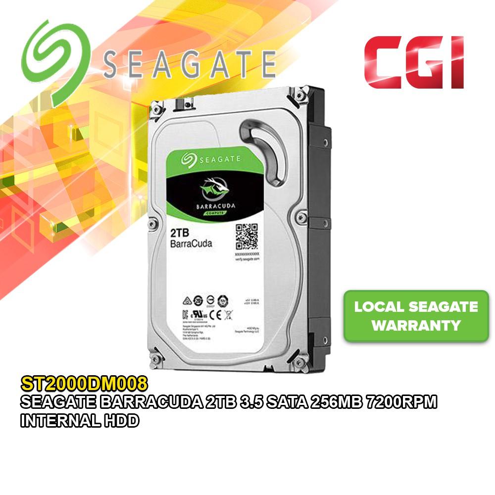 Seagate BarraCuda 2TB 3.5" SATA 256MB 7200RPM Internal HDD - ST2000DM0