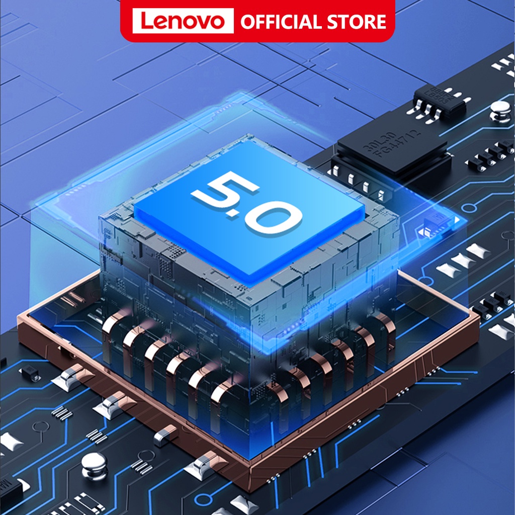 Lenovo HE05X II หูฟังอินเอียร์บลูทูธ 5.0 ไร้สาย IPX5 พร้อมไมโครโฟน TWS