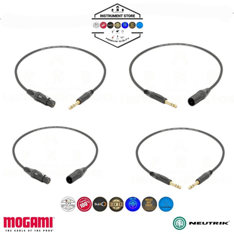 สายสัญญาณเสียง ( หัว NEUTRIK  สาย MOGAMI ) เลือกแบบสายและความยาวได้