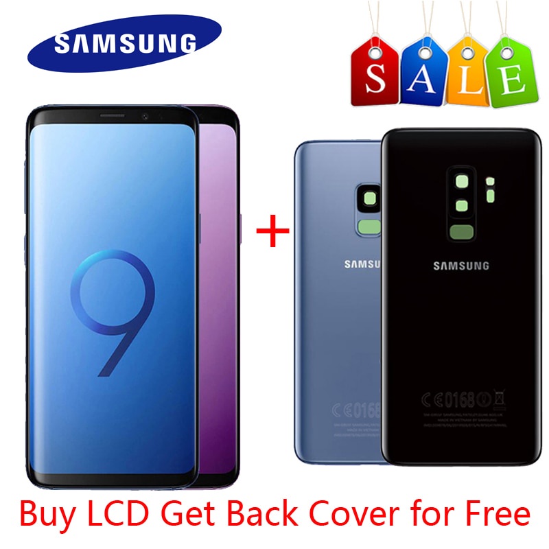 หน้าจอสัมผัส AMOLED ของแท้ พร้อมฝาครอบแบตเตอรี่ สําหรับ SAMSUNG Galaxy S9 Lcd Display G960 S9Plus Lcd G965
