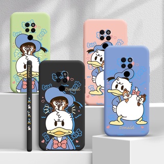 สำหรับ Huawei Mate 9 Mate 10 Mate 10 Pro Mate10 Lite Mate 20 Mate 20 Pro Mate 20X เคส Disney โดนัลด์ดั๊กกันกระแทกฝาหลังแบบนุ่มซิลิโคนรูปแบบกล้องเต็มตัวป้องกันเลนส์ปลอกน่ารักเคสโทรศัพท์สำหรับเด็กผู้หญิง