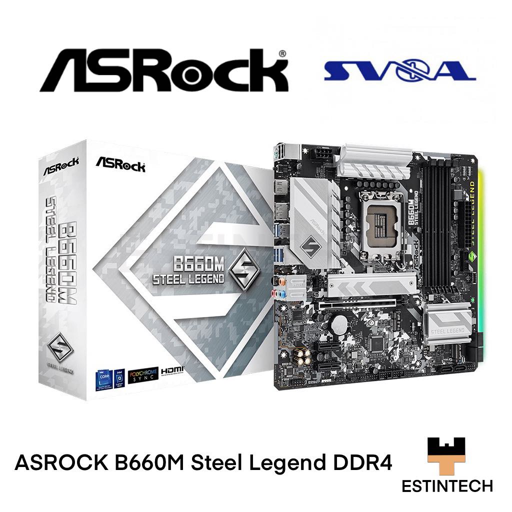 Mainboard(เมนบอร์ด) 1700 Asrock B660M Steel Legend DDR4 ของใหม่ประกัน 3ปี