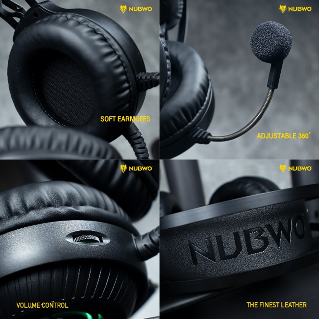 NUBWO รุ่น N1 Pro Stereo Headset Gaming หูฟังเกมมิ่ง แฟนเทค แบบครอบหัว ...