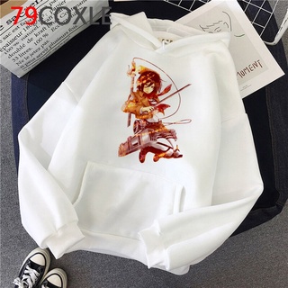 Yttq XXS-4XL เสื้อฮู้ดดี้ แบบสวมหัว ลาย Attack on Titan Korea Ulzzang ของขวัญวันวาเลนไทน์ สําหรับผู้ชาย