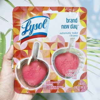 น้ำยาล้างโถชักโครกอัตโนมัติ กลิ่นมะม่วง Brand new day automatic toilet cleaner mango&amp;hibiscus scent2Blocks 80g (Lysol®)