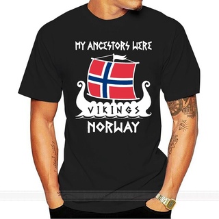 เสื้อยืด พิมพ์ลาย My Ancestors Were ikings Norway Drakkar สําหรับผู้ชาย 233538Size S-5XL