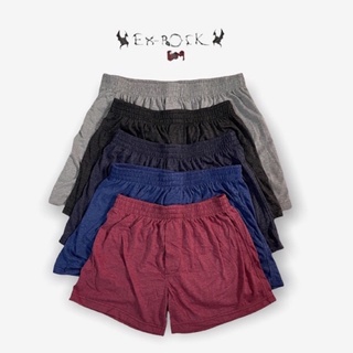 บ๊อกเซอร์สีพื้น (BOXER) กางเกงขาสั้น EX ROCK  ผ้านิ่ม ยืด ใส่สบาย M-2XL