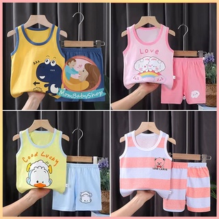 ชุดเซ็ต 2 ชิ้น งานเข้าเซ็ต ชุดเด็กเข้าเซ็ตพิมพ์ลายการ์ตูน ใส…