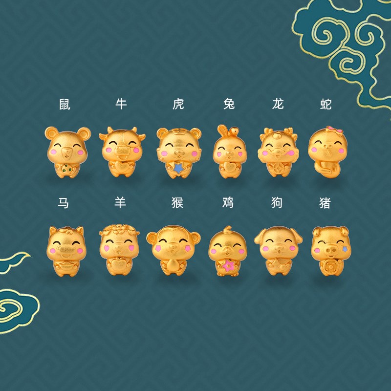 จี้ลูกปัด รูปราศีวัว 12 ราศี อุปกรณ์เสริม สําหรับถักสร้อยข้อมือ DIY