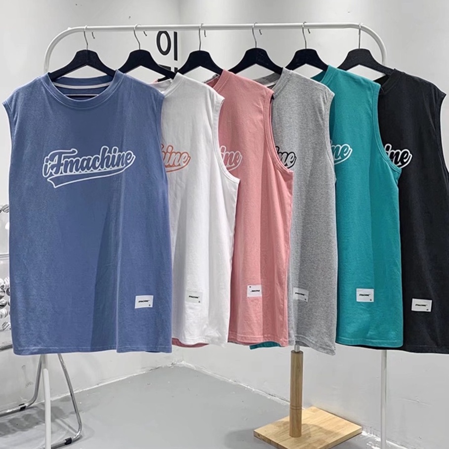 (พร้อมส่ง) เสื้อยืดคอกลมแขนกุดOver size การพิมพ์กราฟิก  เสื้อแขนกุด ผ้านิ่มใส่สบาย