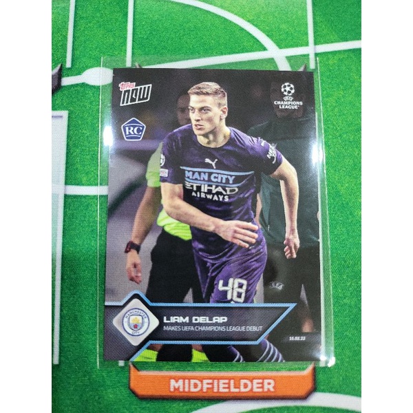 Topps Now 2022 RC Liam Delap Manchester city Rookie Card