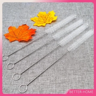 แปรงล้างหลอดดูด จุกนม ขนไนล่อน ไม่ทำให้เป็นรอย Stainless steel soft straw straw brush