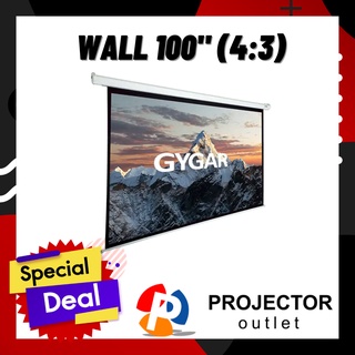 Gygar Wall 100 (4:3) จอรับภาพแบบแขวนมือดึง