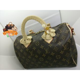 หูถักกระเป๋า LV Speedy​ ระบายชั้นเดียว+ไหมหุ้มห่วง