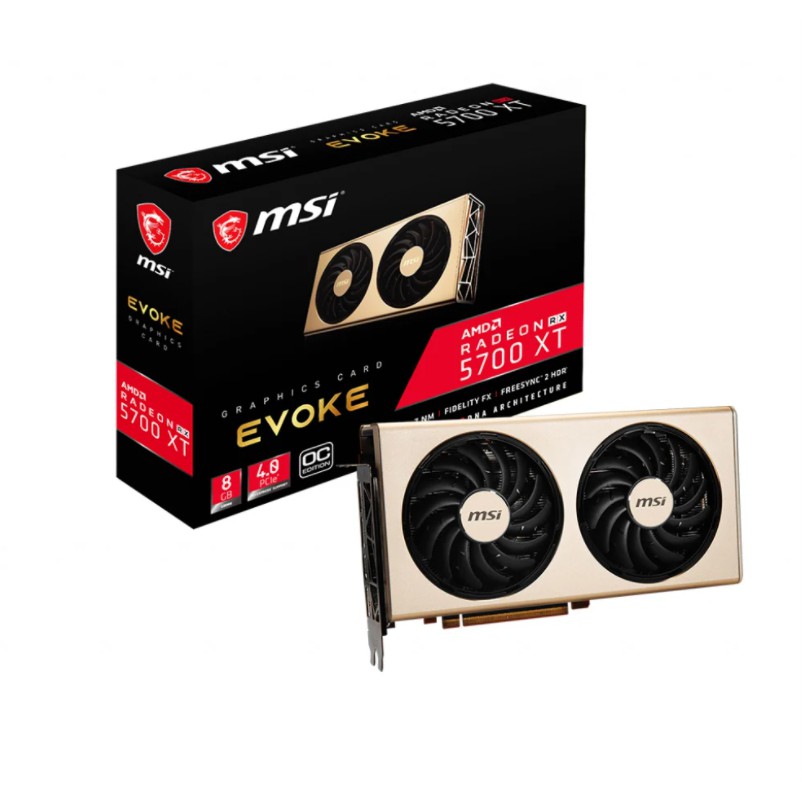 8GB GDDR6 AMD RX5700XT MSI EVOKE OC