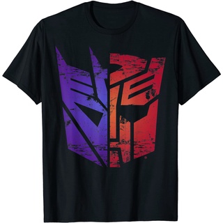 เสื้อยืด พิมพ์ลายโลโก้ Transformers Decepticon Autobot Split