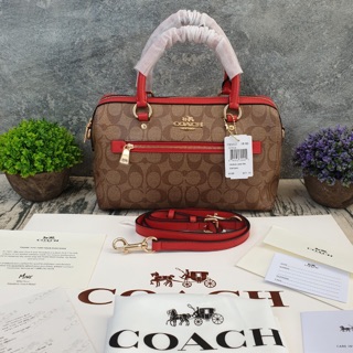 COACH ROWAN SATCHEL IN SIGNATURE CANVAS (COACH F83607)