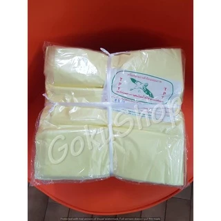 ถุงพลาสติกหูหิ้วสี อย่างดี แบบบาง ไม่มีกลิ่น ขนาด 9*18 นิ้ว (แพค100 ใบ) 300 กรัม/แพค ✔️x 10 แพค ตรานกเป็ดน้ำบิน