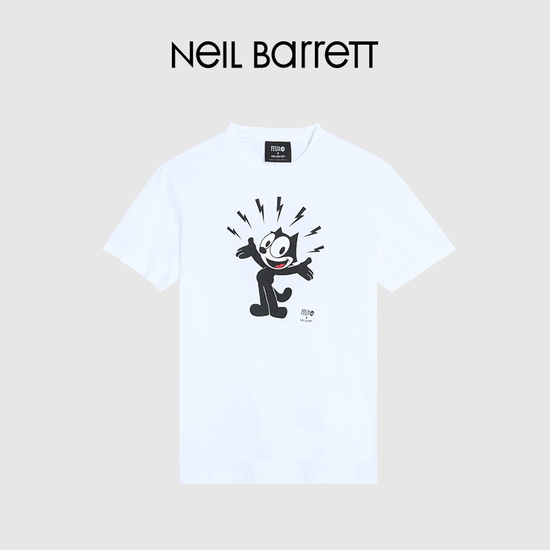 [Felix The cat series] เสื้อยืดแขนสั้น พิมพ์ลาย NEIL BARRETT Neo Bennett แฟชั่นฤดูใบไม้ผลิ และฤดูร้อน สําหรับผู้ชาย