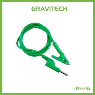 [Gravitechthai]4mm Banana to Alligator Clip Jack Cable 1 Meter - Green